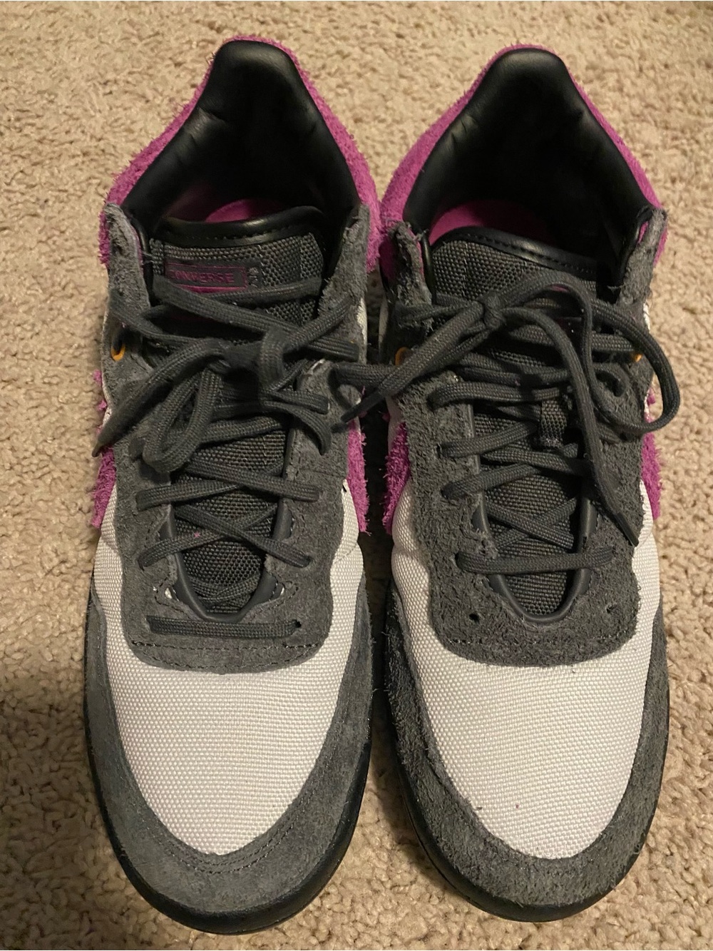 Women’s Gray & Pink Suede-Trim converse Sneakers